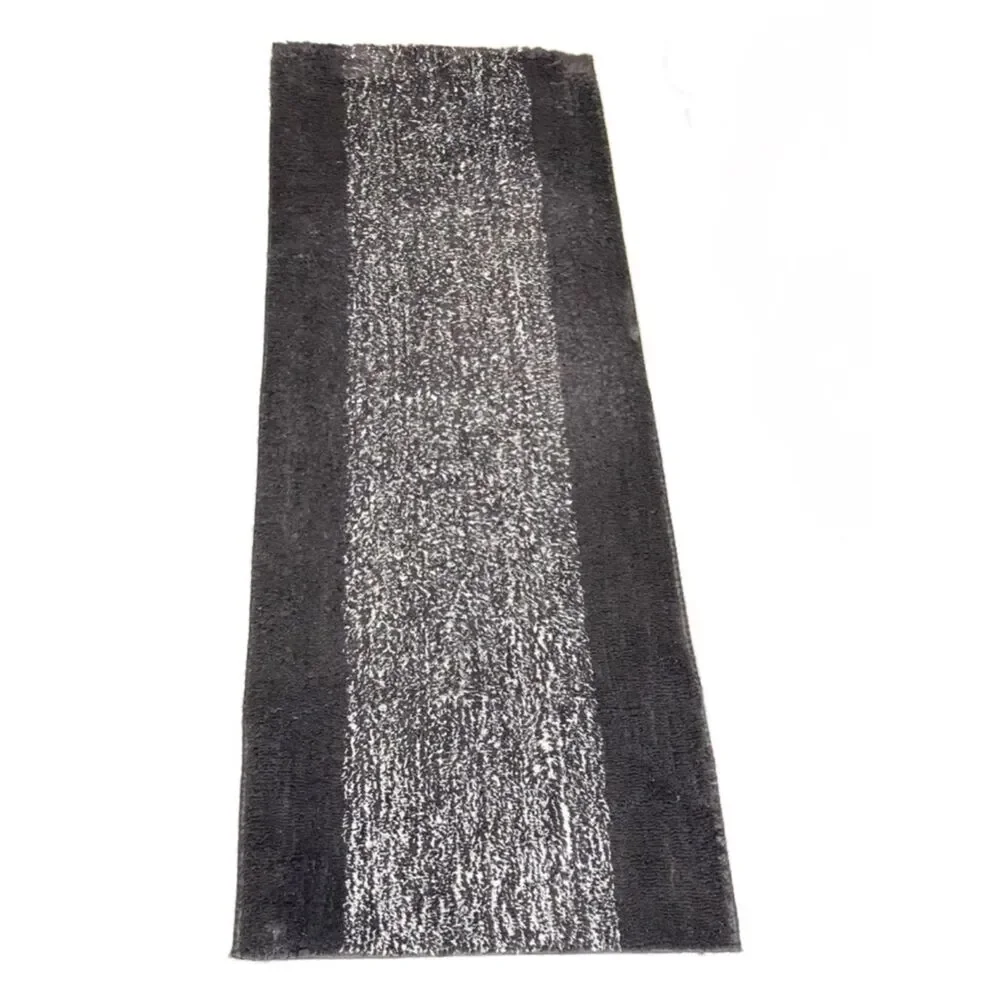 Better Homes and Gardens Plush Gray & White Two-Tone Bath Runner (20”x 60”)